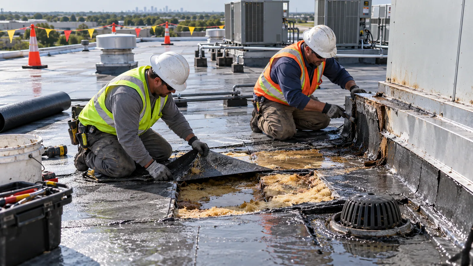 Commercial Hurricane Damage Roof Repair in Hialeah, FL