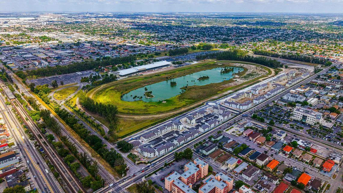 Aerial view of Hialeah, FL